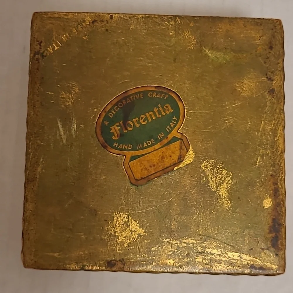 Beautiful Vintage Hand Painted Wooden Florentia Box